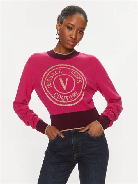 versace jeans couture maglione corto rosa|versace jeans black label.